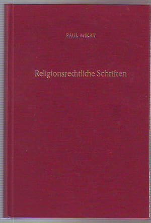 Imagen del vendedor de RELIGIONSRECHTLICHE SCHRIFTEN. ABHANDLUNGEN ZUM STAATSKIRCHENRECHT UND EHERECHT. a la venta por Libros Ambig