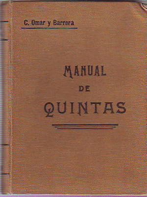 Seller image for MANUAL DE QUINTAS. for sale by Libros Ambig