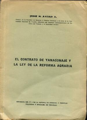 Immagine del venditore per EL CONTRATO DE YANACONAJE Y LA LEY DE REFORMA AGRARIA. venduto da Libros Ambig