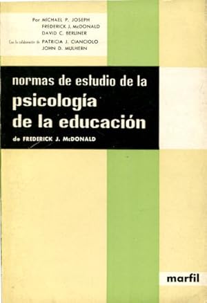 Imagen del vendedor de NORMAS DE ESTUDIO DE LA PSICOLOGIA DE LA EDUCACION. a la venta por Libros Ambig