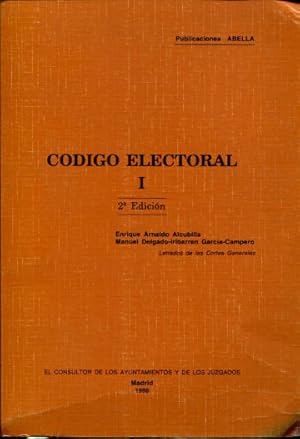 Image du vendeur pour CODIGO ELECTORAL. I. mis en vente par Libros Ambig