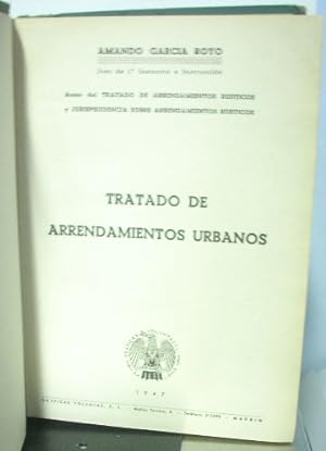 Bild des Verkufers fr TRATADO DE ARRENDAMIENTOS URBANOS. (3 TOMOS). zum Verkauf von Libros Ambig