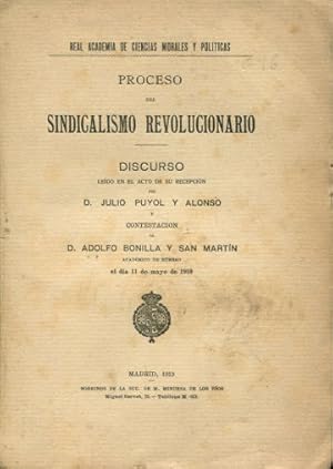 Imagen del vendedor de PROCESO DEL SINDICALISMO REVOLUCIONARIO. a la venta por Libros Ambig