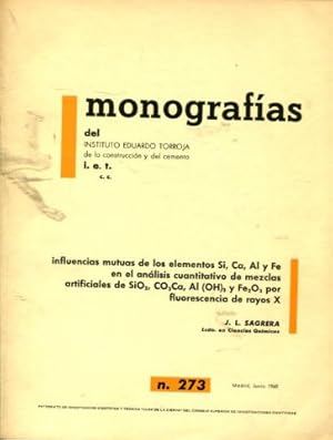 INFLUENCIAS MUTUAS DE LOS ELEMENTOS SI, CA, AL Y FE EN EL ANALISIS CUANTITATIVO DE MEZCLAS ARTIFI...