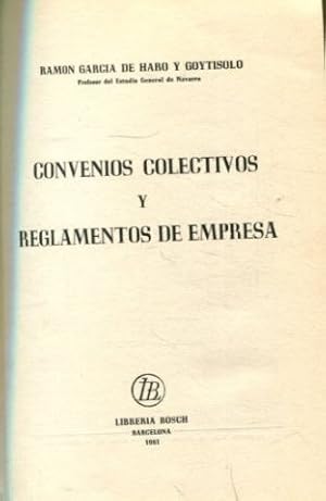 Immagine del venditore per CONVENIOS COLECTIVOS Y REGLAMENTOS DE EMPRESA. venduto da Libros Ambig