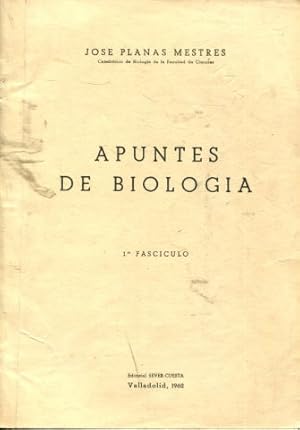 Imagen del vendedor de APUNTES DE BIOLOGIA. FASCICULO 1-2-3. a la venta por Libros Ambig