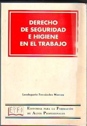 Imagen del vendedor de DERECHO DE SEGURIDAD E HIGIENE EN EL TRABAJO. a la venta por Libros Ambig