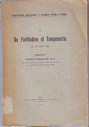 Image du vendeur pour DE FORTITUDINE ET TEMPERANTIA (2 2 123-170). mis en vente par Libros Ambig