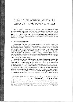 Bild des Verkufers fr GUIA DE LOS FONDOS DEL CONSULADO DE CARGADORES A INDIAS. zum Verkauf von Libros Ambig