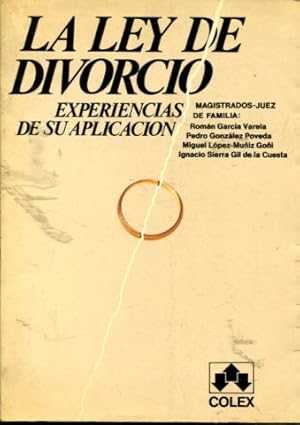 Bild des Verkufers fr LA LEY DE DIVORCIO. EXPERIENCIAS DE SU APLICACIN. zum Verkauf von Libros Ambig