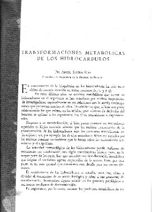 TRANSFORMACIONES METABOLICAS DE LOS HIDROCARBUROS.