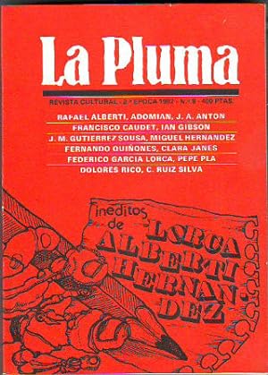 Seller image for LA PLUMA. REVISTA CULTURAL. N 8. for sale by Libros Ambig