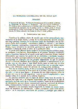 Bild des Verkufers fr LA NOBLEZA CASTELLANA EN EL SIGLO XIV. zum Verkauf von Libros Ambig