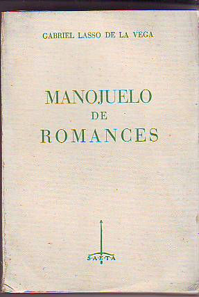 Seller image for MANOJUELO DE ROMANCES. for sale by Libros Ambig