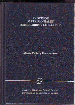 Seller image for PROCESOS MATRIMONIALES. FORMULARIOS Y LEGISLACION. for sale by Libros Ambig