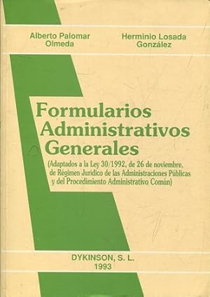 Imagen del vendedor de FORMULARIOS ADMINISTRATIVOS GENERALES. a la venta por Libros Ambig