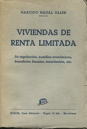 Bild des Verkufers fr VIVIENDAS DE RENTA LIMITADA. sU REGULACION, AUXILIOS ECONOMICOS, BENEFICIOS FISCALES, TRAMITACION, ETC. zum Verkauf von Libros Ambig