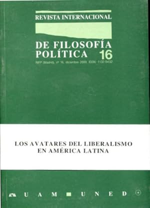 Imagen del vendedor de REVISTA INTERNACIONAL DE FILOSOFIA POLITICA. N 16: LOS AVATARES DEL LIBERALISMO EN AMERICA LATINA. a la venta por Libros Ambig