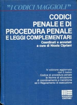 Imagen del vendedor de CODICE PENALE E DI PROCEDURA PENALE. a la venta por Libros Ambig