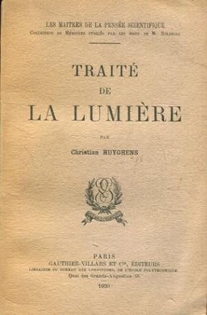 Image du vendeur pour TRAITE DE LA LUMIERE. mis en vente par Libros Ambig