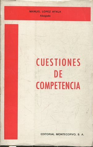 Imagen del vendedor de CUESTIONES DE COMPETENCIA. a la venta por Libros Ambig