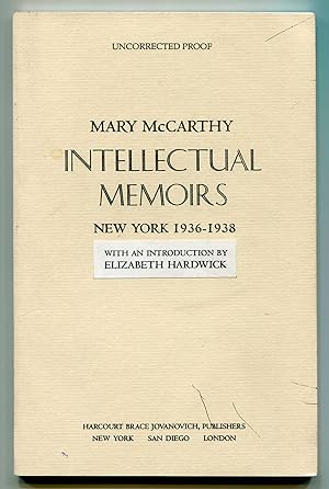 Image du vendeur pour Intellectual Memoirs: New York 1936-1938 mis en vente par Between the Covers-Rare Books, Inc. ABAA