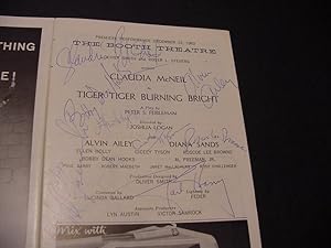 Seller image for SIGNED PLAYBILL-- "Tiger Tiger Burning Bright" (SIGNED) for sale by Daniel Montemarano