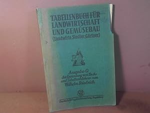 Tabellenbuch für Landwirtschaft und Gemüsebau (Landwirte, Siedler, Gärtner). - Ausgabe G der Samm...