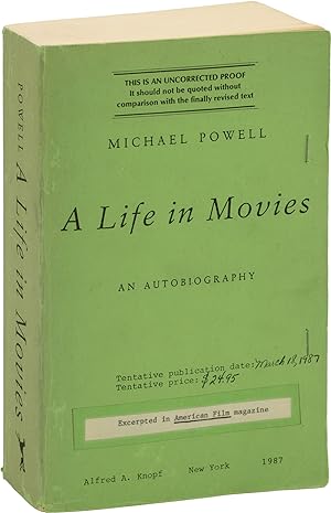 A Life in Movies (Uncorrected Proof)