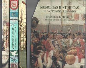 Imagen del vendedor de MEMORIAS HISTORICAS DE LA PROVINCIA DE CADIZ. GRANDES EFEMERIDES. 800 AOS TEMATICOS DE HISTORIA (3 TOMOS) a la venta por Desvn del Libro / Desvan del Libro, SL