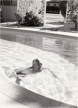 Original photograph of Fritz Lang swimming, circa 1970s