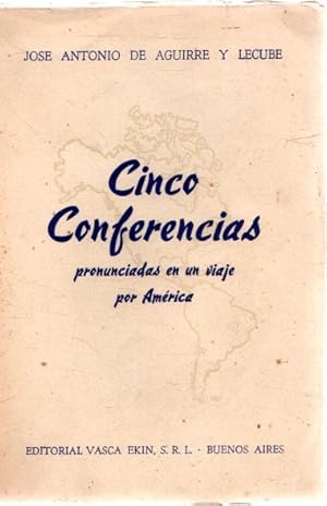 Seller image for Cinco conferencias pronunciadas en un viaje por Amrica . for sale by Librera Astarloa