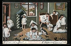 Bild des Verkufers fr Ansichtskarte Lustiges Kinderzimmer, Toilettenhumor, Nachttpfe zum Verkauf von Bartko-Reher