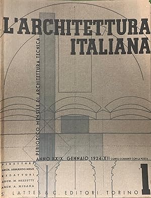 LArchitettura Italiana. Annata completa 1934.