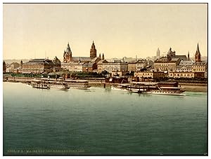 Deutschland, Mainz von der Rheinbrücke aus