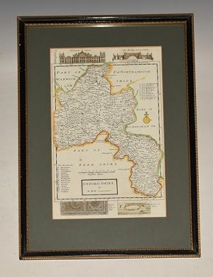 Original Engraved Map of Oxfordshire OXFORD. Showing Divisions and Hundreds.