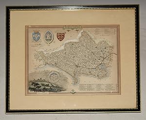 ORIGINAL ENGRAVED MAP OF DORSETSHIRE. Dorset From  The English Counties Delineated . Or, A Topogr...