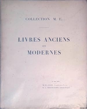Imagen del vendedor de Collection M.E.: livres anciens et modernes a la venta por Klondyke
