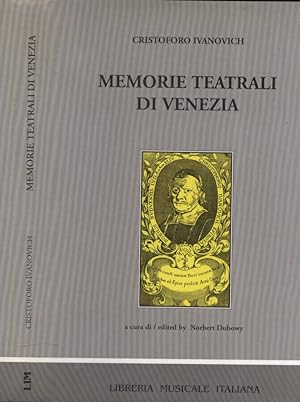 Bild des Verkufers fr Memorie teatrali di Venezia zum Verkauf von Biblioteca di Babele