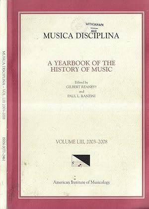 Seller image for Musica disciplina Vol. LIII 2003-2008 A yearbook of the history of music for sale by Biblioteca di Babele