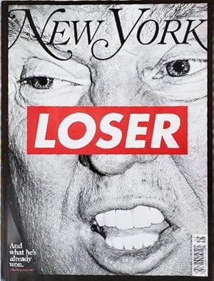 Seller image for Barbara Kruger: illustrated the cover "Trump Loser"/ also an illustration by Raymond Pettibon NY Magazine/ Oct.- Nov. 2016 for sale by DR Fine Arts