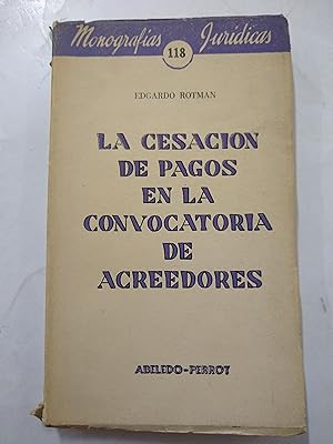 Imagen del vendedor de La cesacion de pagos en la convocatoria de acreedores a la venta por Libros nicos