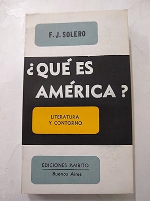 Seller image for Que es america for sale by Libros nicos
