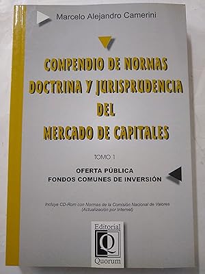 Imagen del vendedor de Compendio de normas doctrina y jurisprudencia del mercado de capitales. Tomo I a la venta por Libros nicos