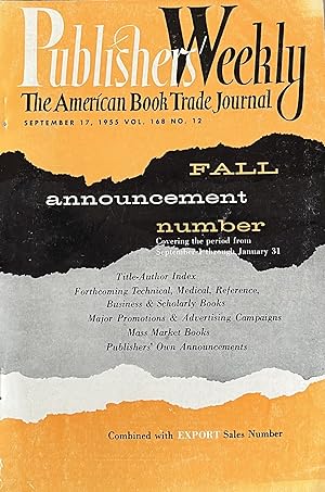 Publisher's Weekly: The American Book Trade Journal, Vol. 168, No. 12