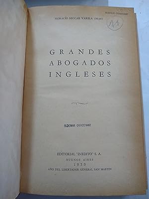 Imagen del vendedor de Grandes abogados ingleses a la venta por Libros nicos