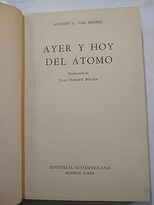 Seller image for Ayer y hoy del Atomo for sale by Libros nicos