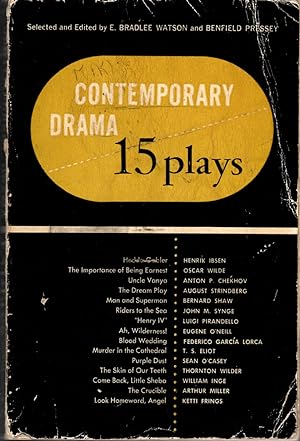 Seller image for CONTEMPORARY DRAMA Fifteen Plays: American, English, Irish, European for sale by The Reading Well Bookstore