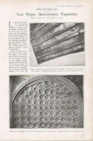 Imagen del vendedor de LAMINA BLANCO Y NEGRO 8188: Techo de la Casa delos Tiros en Granada a la venta por EL BOLETIN