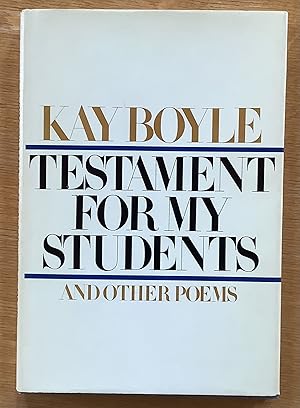 Testament For My Students And Other Poems